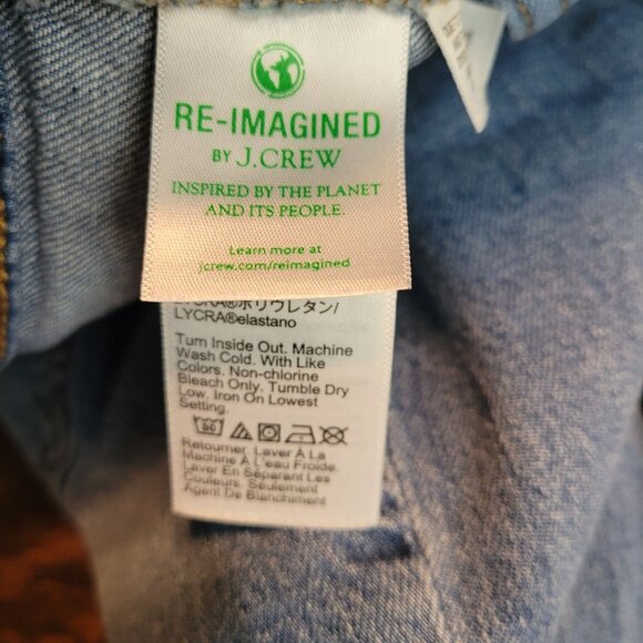 J Crew Jeans Size 35 Mid Rise Flare Crop Medium Light Wash Denim Western - Picture 4 of 11